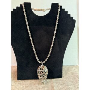 Vintage Silver-Toned Pinecone and Chain